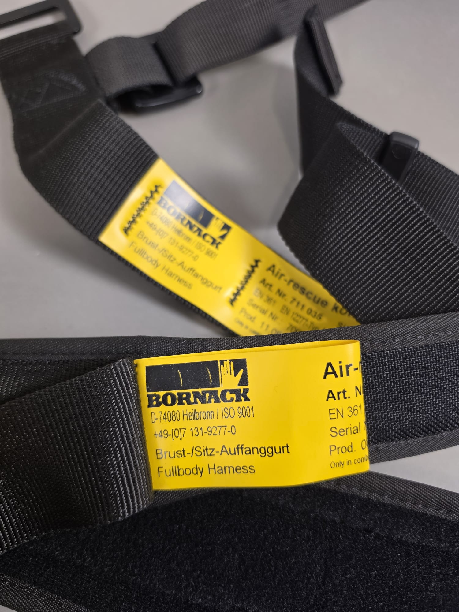 Bornack Air-Rescue Kombi SEK Full Body Harness, Size L (2003) - like new, decorative only