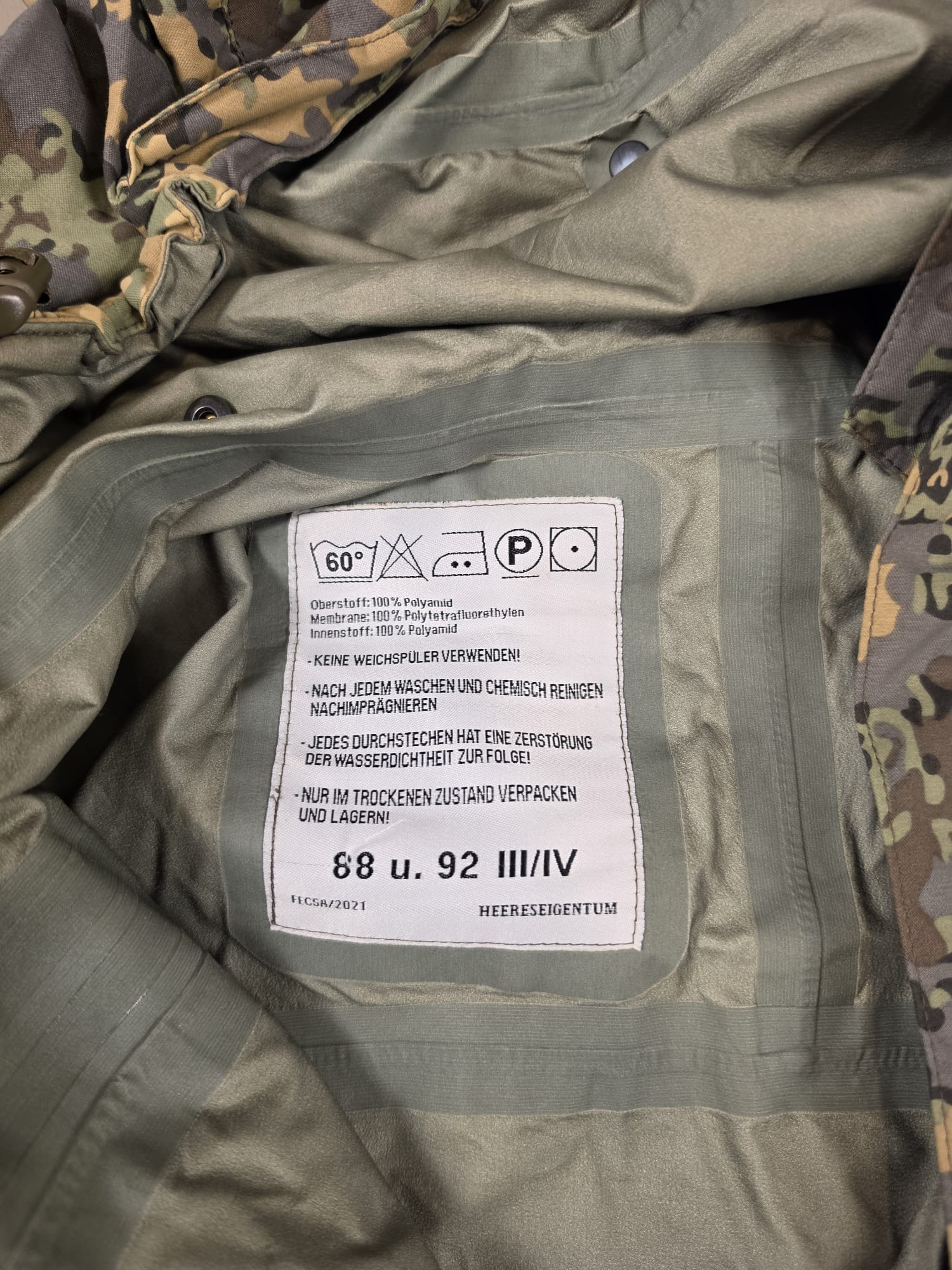 Austrian ÖBH 03 Rain Jacket, Austrotarn Camo